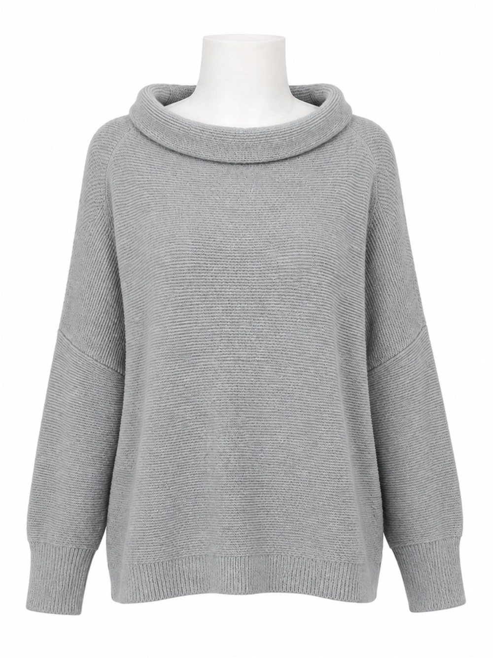 Size M Free People Women’s Ottoman Slouchy Tunic Cowl Neck Sweater Heather Gray
